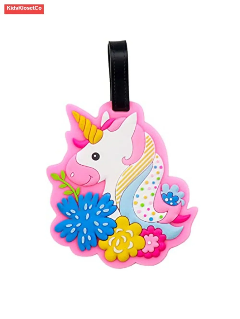 Unicorn Silicone Luggage Tag with ID Card for Travel, Luggage ID Tag for